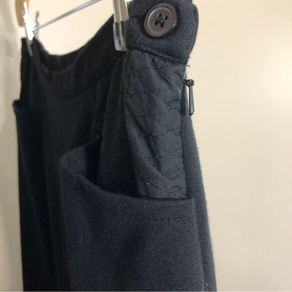 Talbots Pants Womens Medium Black Quilted Front Seam Ankle Size Zip Equestrian - Picture 5 of 8